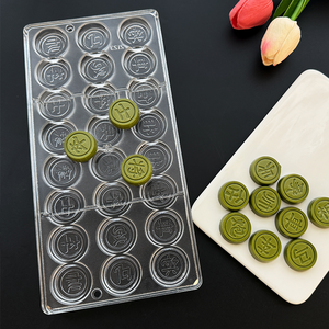 قالب شوكولاتة صيني بتصميم الشطرنج عملة مستديرة قالب بلاستيك صلب قابل للتخصيص للشوكولاتة/الحلوى أدوات خَبز من الدرجة الغذائية - Product Image 1