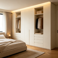 Armoire de Plafond et de Sol Moderne Haut de Gamme Personnalisée, Durable, Écologique, avec Tiroirs Multiples et Disposition Zonée pour Appartement – Installation Facile