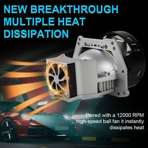 Faros LED de 3 Pulgadas para Automóvil, Lente de Proyector Bi-LED, 10000K, 150W, IP68, Impermeables, 12V, 10000 Lúmenes, Accesorios Universales para Automóvil - Product Image 3