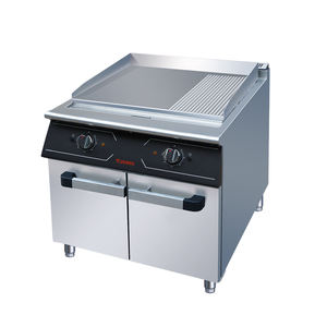 Коммерческий индукционный вертикальный электрический гриль-плита JUSTA с антипригарным покрытием и шкафом для ресторана - Product Image 1