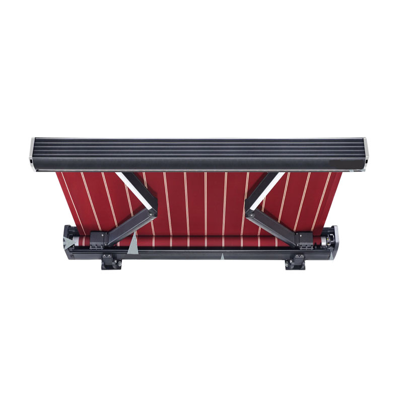 Customized new outdoor aluminum  full cassette retractable awning with LED