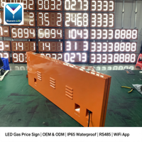 Affichage LED personnalisé de prix du carburant, couleur orange, 4 chiffres, 12 pouces