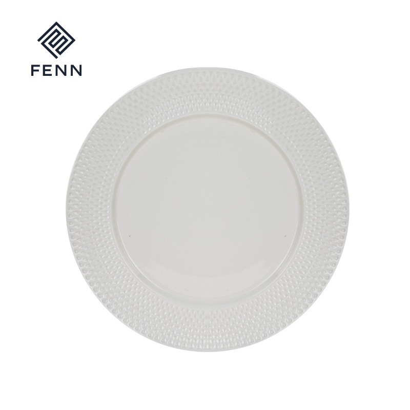 10.5 inch flat plate - white