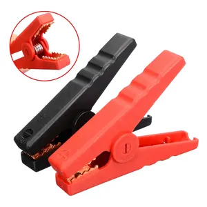 Impulsionador de bateria resistente 100a, vermelho e preto, chumbo, grampos de crocodilo/clips