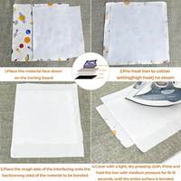 Entoilage thermocollant en molleton : 12 pouces x 10 yards, molleton thermocollant simple face blanc pour la couture et l'artisanat