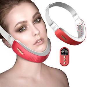 Alat Pengangkat Wajah USB Elektrik, Pemijat Pembentuk Muka V USB, Pintar Pengurang Dagu dengan Tali Yang Dapat Disesuaikan dan Remote Control - Product Image 1