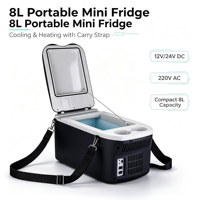 Mini réfrigérateur de console centrale 12 volts, petit réfrigérateur de voiture, véhicule, refroidisseur portable 8l, électrique