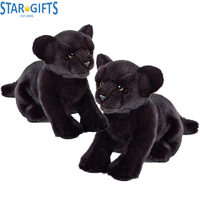 Peluche Panthère Noire Réaliste, Jouet en Peluche Doux pour Enfants et Adultes, Cadeau de Collection au Design Réaliste