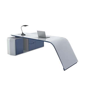 Nuevo diseño, muebles de oficina modernos, mesa de oficina curvada, escritorios ejecutivos, mesa CEO, gerente de pintura de oficina, escritorio blanco para Boss - Product Image 2