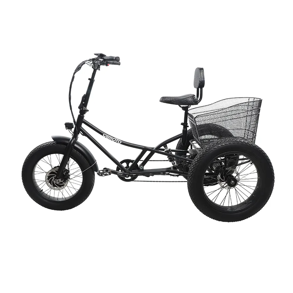 Yüksek kalite 20 "500w 750W küçük Trike yüksek hızlı üç tekerlekli bisiklet 3 tekerlekli bisiklet pil ile