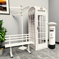 NINI Promotion Exceptionnelle : Ensemble de Cabines Téléphoniques Roses Vintage, Décoration Personnalisée en Métal, Cabine Téléphonique de Londres à Vendre