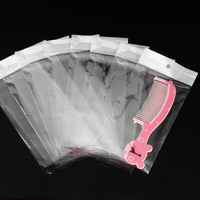 Sacs T-shirt refermables en stock, porte-cartes adhésifs en OPP, fermeture éclair supérieure, trou de suspension pour avion, emballage pour boucles d'oreilles, bijoux, lunettes