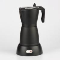 Noir mat électrique café expresso moka maker 3-6 Tasses de qualité alimentaire prix usine
