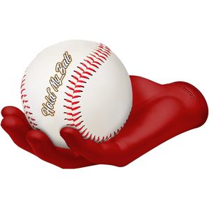 Soporte de Pared para Pelotas con Diseño de Mano Esculpida en Rojo, para Pelotas de Béisbol y Tenis, con Almacenamiento para Artículos de Colección Firmados - Product Image 5