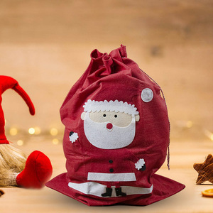Bolsas de Fieltro Rojo al por Mayor, Bolsas de Regalo Navideñas con Diseño de Dachshund, para Decoración de Fiestas Navideñas, Logotipo Personalizado Disponible - Product Image 6