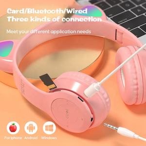 Audífonos Inalámbricos P47M con Luces LED, Orejas de Gato, Micrófono, para Niñas, Música Estéreo, Casco para Teléfono, Auriculares Bluetooth, Superventas 2026 - Product Image 3