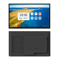 Papan pintar Digital Tv elektronik, papan tulis interaktif portabel layar sentuh IR jari konferensi 100"