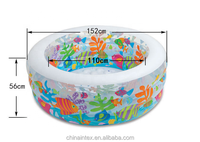 Intex 58480 piscine d'aquarium gonflable 3 anneaux piscine ronde pour enfants