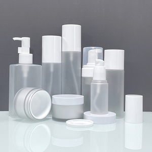 Frosted 50G 120Ml Plastic Cosmetic Lotion Pump Container Packaging Bottle Jar Set For Skincare Cream Lotion