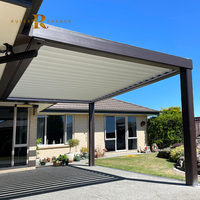 Buitentuin Bevrijdt Tanding Waterdichte Gemotoriseerde Buitenbalkon Terras Metalen Luifel Dak Pergola Aluminium Elektrische Luifel