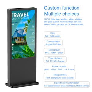 Tótem <span class=keywords><strong>de</strong></span> Señalización Digital con Pantalla LCD <span class=keywords><strong>de</strong></span> 55 y 65 Pulgadas, 2000 Nits, 4K, IP65, Resistente al Agua, para Publicidad Exterior - Product Image 5