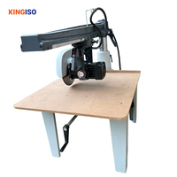 Scie à bras radial industrielle robuste KINGISO avec protection pour le travail de découpe du contreplaqué, du MDF, du bois et des meubles