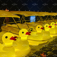 Offre Spéciale – Bateau à Pédales Électrique 7 Places, Modèle Canard Jaune, pour Parcs Aquatiques et Installations de Divertissement Nautique