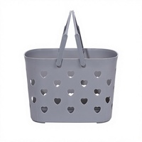 Panier de rangement multifonctionnel en plastique style rotin pour shampoing de salle de bain, organisateur pour douche