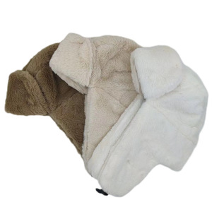 Chapeau d'hiver léger et thermique <span class=keywords><strong>en</strong></span> <span class=keywords><strong>fausse</strong></span> <span class=keywords><strong>fourrure</strong></span> personnalisable avec logo, style trappeur, pour femmes et hommes, bonnet doux <span class=keywords><strong>en</strong></span> peluche avec cache-oreilles, idéal pour l'extérieur - Product Image 4