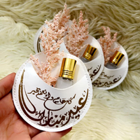 Étui rond en cuir PU pour parfum, très vendu pour l'Aïd, étui de luxe pour flacon de parfum, élégant couvercle pour huiles parfumées, cadeau idéal pour le Ramadan