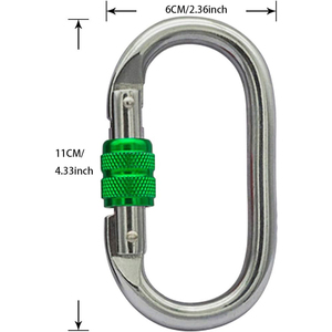 Mousqueton robuste à verrouillage automatique 25KN, mousqueton d'escalade à verrouillage par torsion, mousqueton de sécurité en aluminium en forme de O pour l'extérieur - Product Image 2
