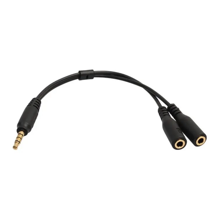 Bán buôn Chất lượng cao 2 trong 1 cáp âm thanh 3.5mm Y Audio Cable Adapter Audio AUX cáp