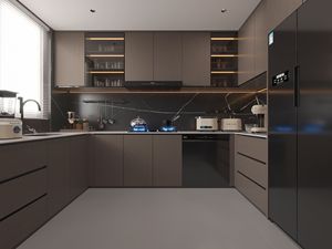 JINGSHUN Ensemble complet d'armoires de cuisine en bois massif, mobilier de cuisine avec idées de design intérieur pour les projets de maisons et de villas - Product Image 3