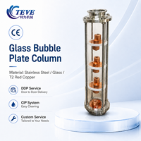 Colonnes de reflux en verre cristallin Teve 2in, fabriquées en usine d'origine, pour équipement de distillation