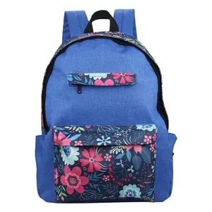 Özel boyut okul çantası güzel taşınabilir öğrenci sırt çantası çiçek tasarım baskı Laptop çantası