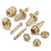 Inserts filetés moletés en laiton sur mesure OEM, tournage de haute précision sur tour suisse pour arbres à bride, pièces en petites séries, usinage CNC