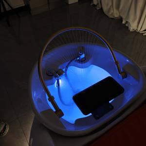 Lit de lavage professionnel pour salon avec fonction massage et lavabo en céramique - Équipement japonais de spa capillaire - Product Image 6