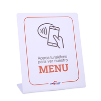 Support de carte de visite NFC personnalisé avec affichage numérique imprimé intelligent pour menu de table et avis Google