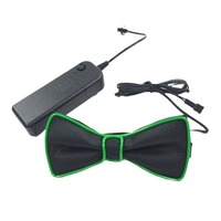 Bar Serveur EL Light up LED Noeuds Papillon Personnalisé Clignotant LED Cravate Néon pour Hommes Club Fête Mariage