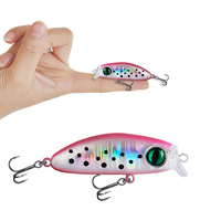 Lot de 5 leurres de pêche durs Mini Minnow de 4 cm et 2,5 g, 5 couleurs, leurres bioniques Mino, ensemble de leurres de pêche durs, vente en gros, ensemble de mini-leurres de pêche