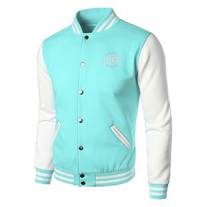 Veste d'hiver à manches longues sur mesure, dernières tendances, pour hommes, veste de baseball unie, veste varsity, veste à la mode pour hommes - Product Image 3