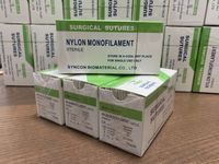 Échantillons Gratuits SYNCON Sutures Chirurgicales Vétérinaires Aiguille à Coupe Inversée Matériel de Couture en Nylon pour Utilisation Chirurgicale en Clinique Vétérinaire Modèle