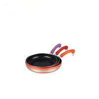 Set Wajan Mini 5 Buah Berkualitas Tinggi, Warna-Warni, Anti Lengket, Gagang Anti Panas, Dasar Komposit Tebal untuk Memasak Tumis