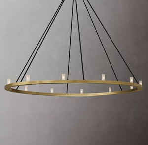 Lustre rond <span class=keywords><strong>Rennes</strong></span>, luminaires suspendus vintage, décoration de salon, <span class=keywords><strong>salle</strong></span> à manger, luminaire de plafond, éclairage 48 pouces CZ2878/12 - Product Image 1