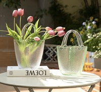 Vase hydroponique créatif en verre en forme de sac, style moderne et contemporain RYLAVA, pour mariage, salon, chambre, hôtel, fête