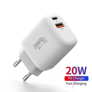 Oem/ODM tùy chỉnh nhà máy bán buôn EU chúng tôi Pin PD QC3.0 Dual Port USB Loại C 20 Wát nhanh chóng sạc phổ thông minh Điện thoại Sạc Adapter - Product Image 5