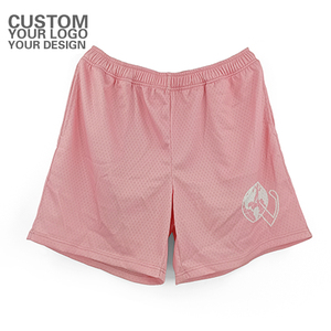 Pantalones cortos de baloncesto con estampado Rosa Venta al por mayor Pantalones cortos de malla personalizados, pantalones cortos de malla con estampado completo para hombres - Product Image 4