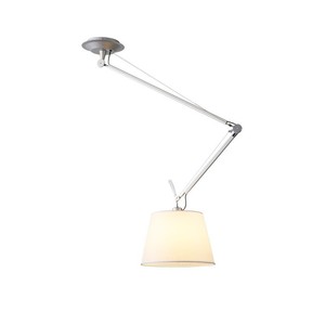 Lámpara de pared con brazo oscilante Tolomeo, LED E27, pantalla de pergamino para comedor, dormitorio, estudio - Product Image 4
