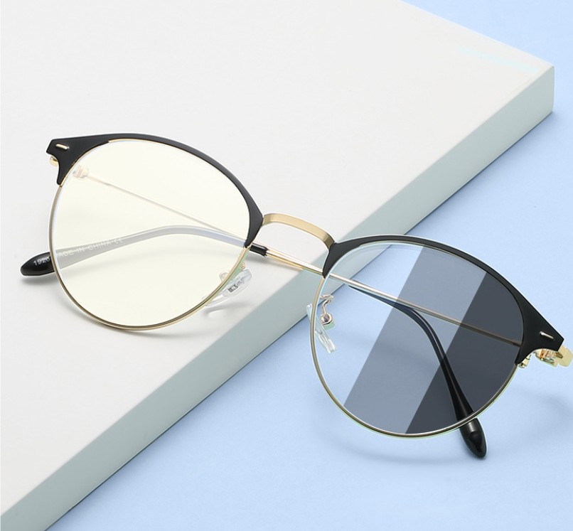 Металлические ретро фото серые очки фотохромные очки женские очки с защитой от синего света