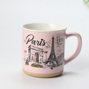 Idée souvenir touristique de la ville de <span class=keywords><strong>Paris</strong></span> personnalisée tasse à café en céramique couleur Morandi tasses en porcelaine pour les invités - Product Image 2